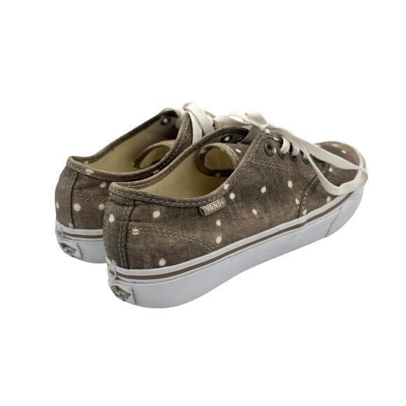Vans Women's Gray Polka Dot Lace Up Low Top Casual Sneakers - Picture 4 of 11